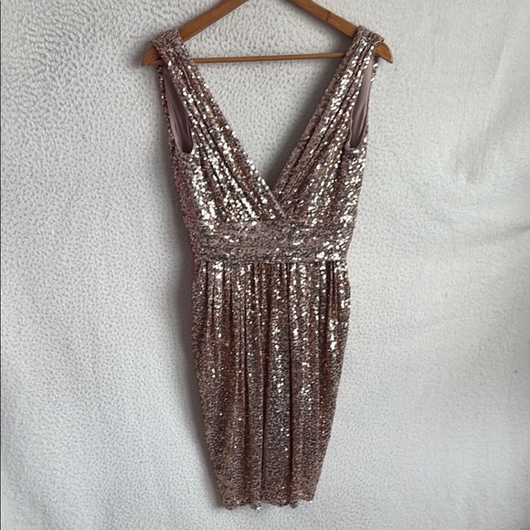 Badgley Mischka Dresses & Skirts - Badgley Mischka Dress Womens Size 0 Gold Sequin